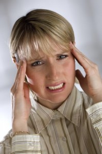 woman holding temples