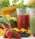 fruits and glasses of juice