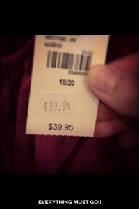a price tag
