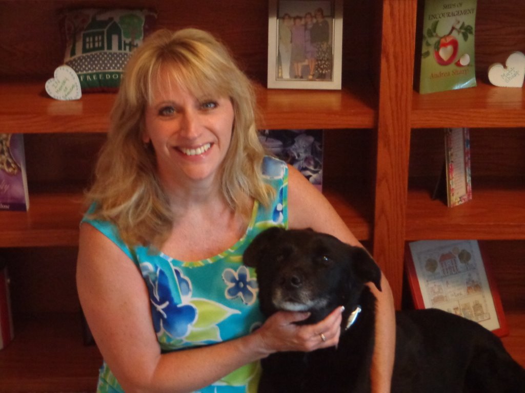 Andrea Sharp with her dog Apollo