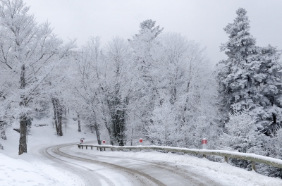 snowy road