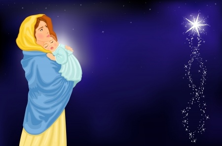 Mary holding Jesus