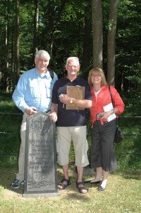 Titus (left) and his cousin Karen with Leif, one of their Swedish relatives.