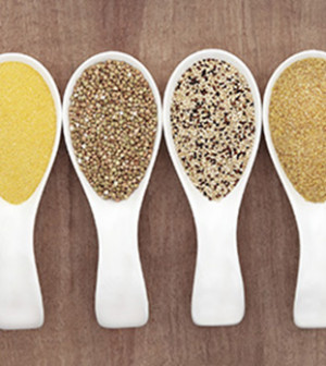 whole grains in measuring cups
