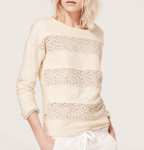 lace horizontal pattern top