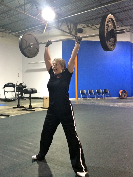 Nancy Burnham lifting weights