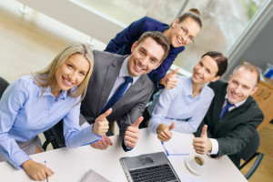 group of business people in office
