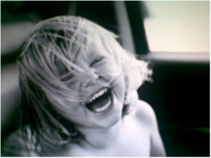little girl laughing