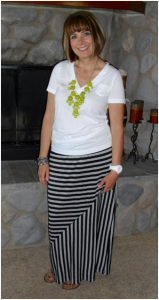 lady in maxi skirt