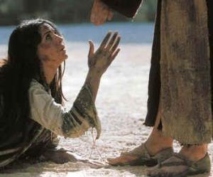 woman begging