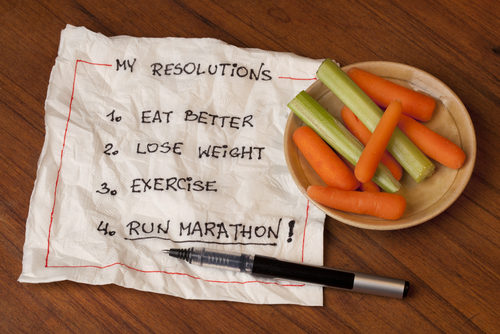 napkin with new year's resolutions written on it