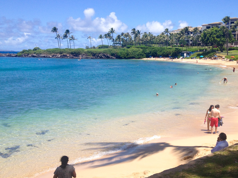 Kapalua Bay Beach with the Montage in the distance. 