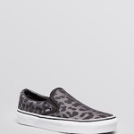 Vans leopard slip on sneaker