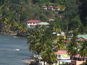 Colorful Dominica town