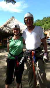 Geared up for zip lining