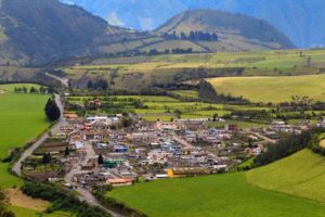High point of view of the city of Lloa, small town near capital of Quito, Ecuador