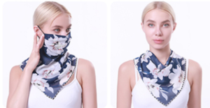 Fall fashion - floral scarf and mask 