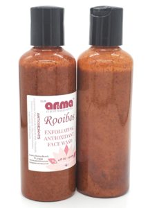 our aroma rooibos exfoliating face wash