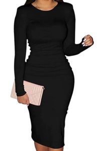 Midi Hip Classic Black Dress